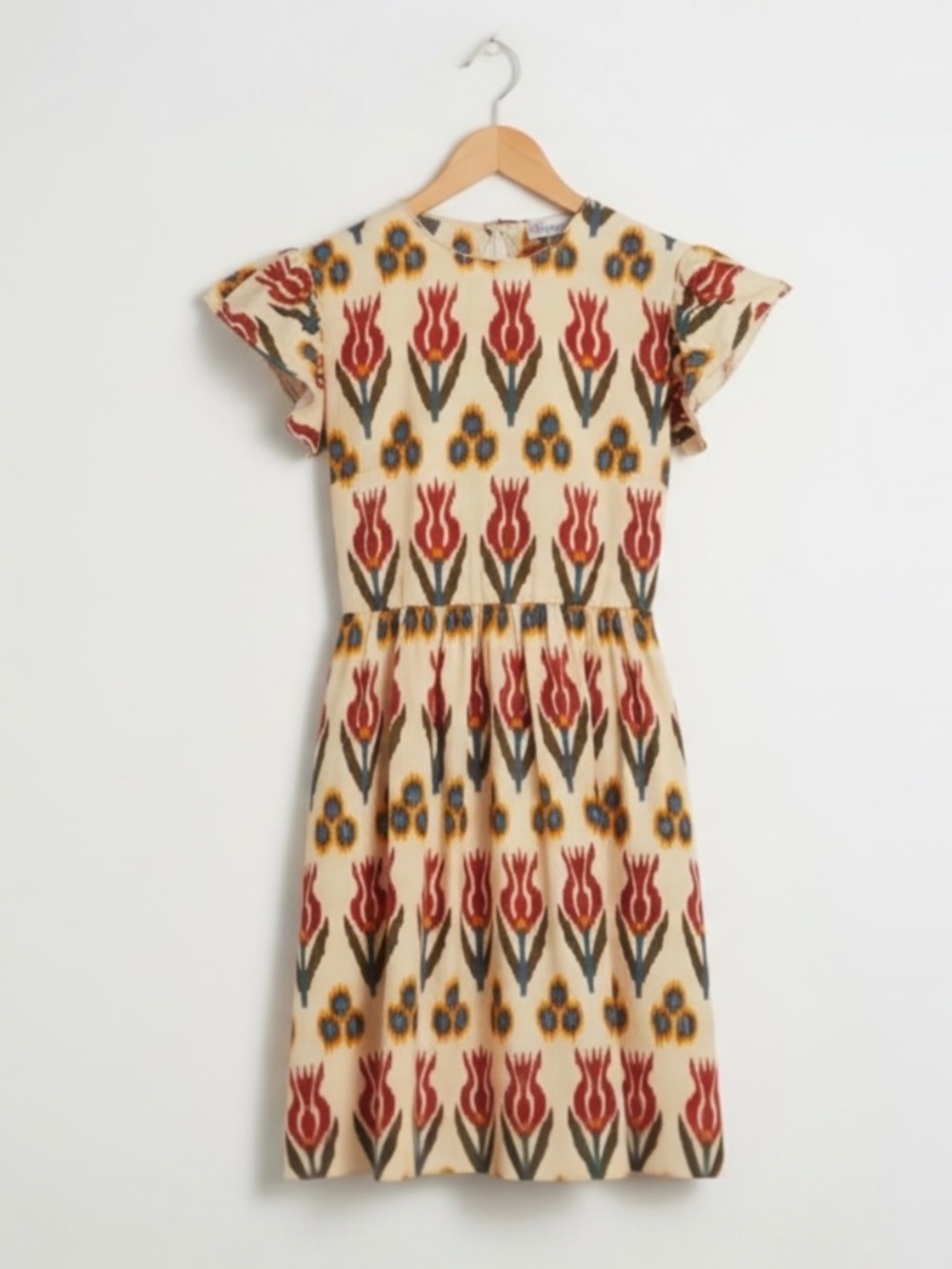 Valentino Cotton Mini Dress Size 38‎ Ikat Print Open Back